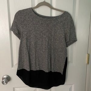 Grey Express Top with Black Mesh